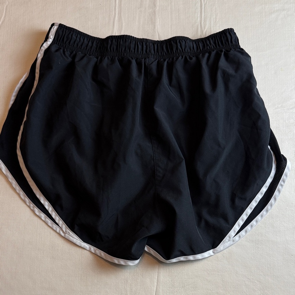 Nike Women's Black White Elastic Waist Drawstring Running Shorts Size M - Picture 7 of 10